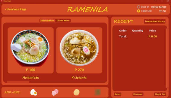 POS Ramenila Transaction History
